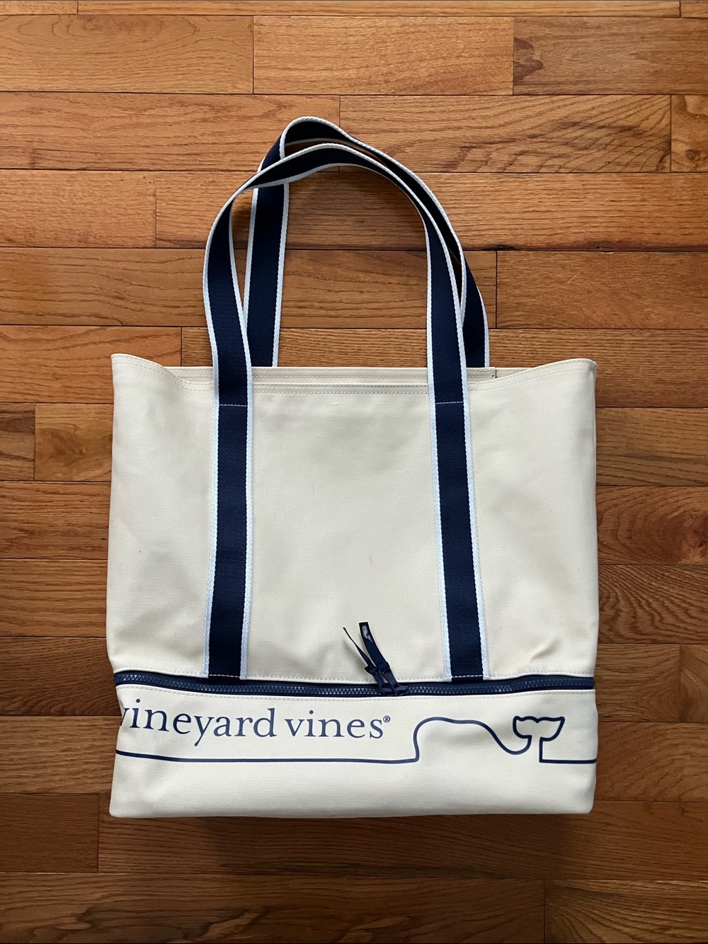 Vineyard Vines for Target - Tan and Navy Beach Tote Bag
